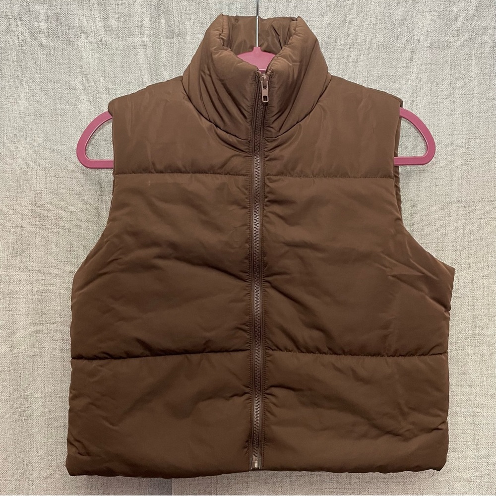 SHEIN - Solid Zip Up Puffer Vest